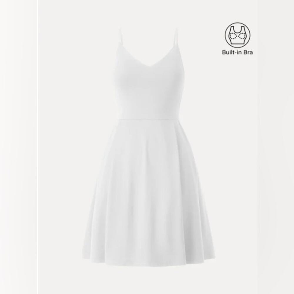 OGL White Spaghetti-Strap Mini Dress